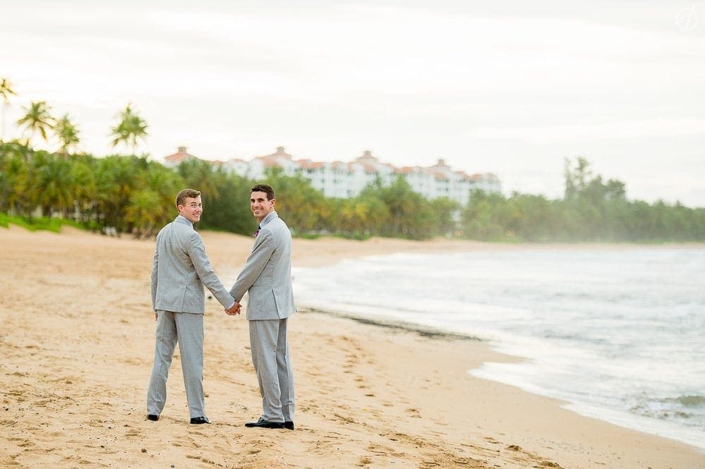 Tropical chic gay destination wedding photography in Wyndham Grand Rio Mar, Rio Grande Puerto Rico by Camille Fontanez