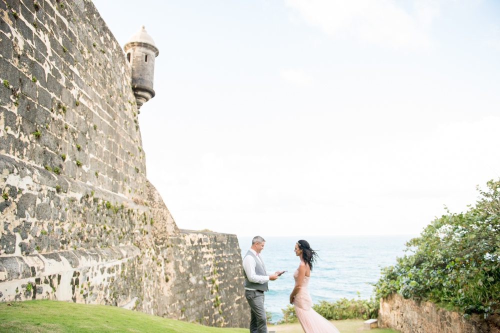Elopement Photography at El Morro Old San Juan by Puerto Rico destination wedding photographer Camille Fontanez