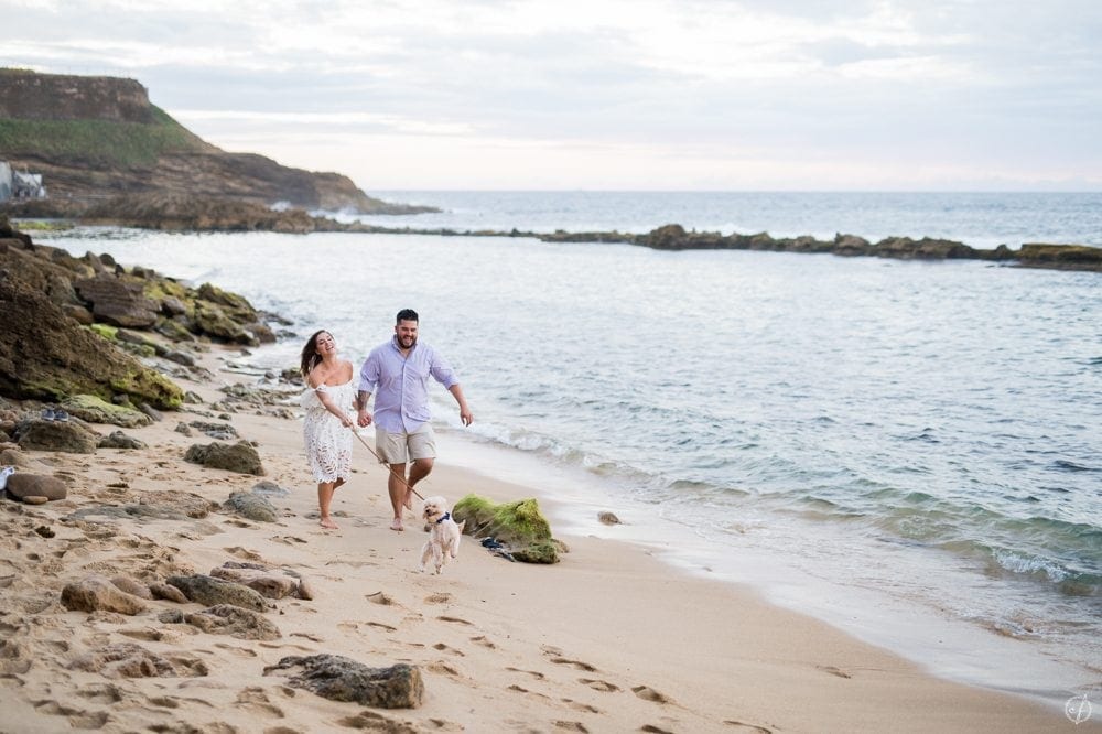 Beach engagement session photography at Old San Juan Puerto Rico