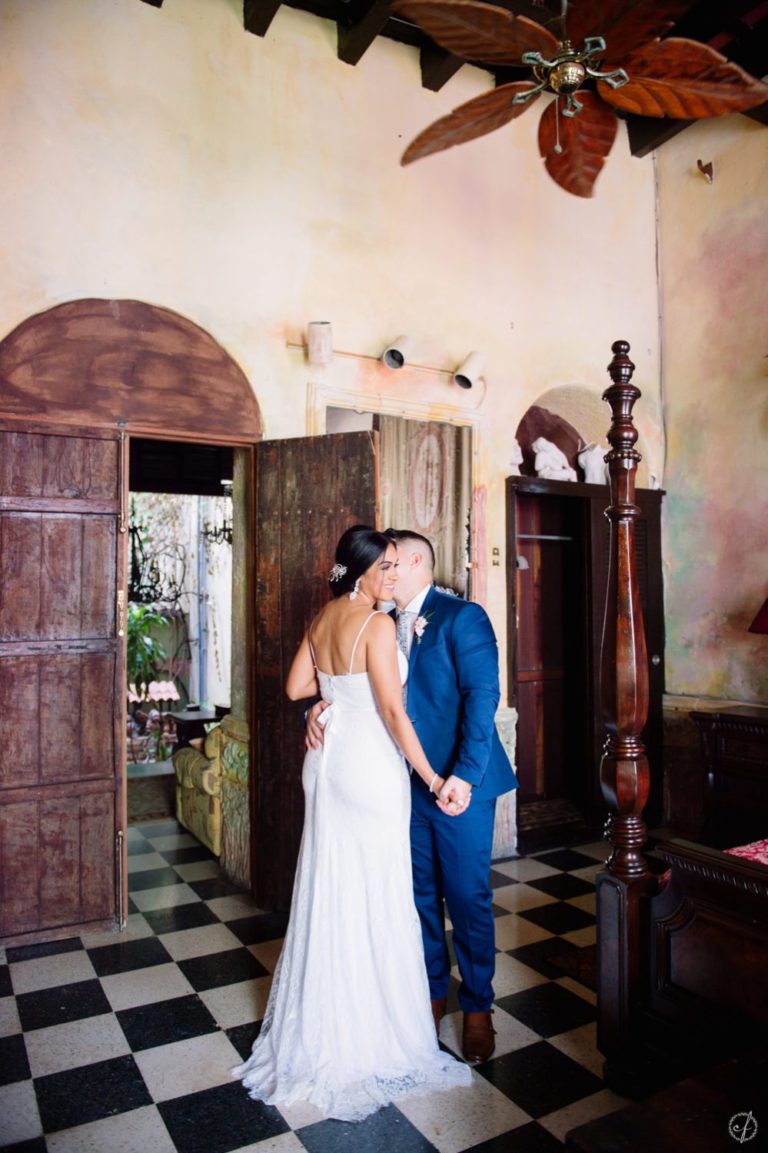 Elopement wedding photography at The Gallery Inn at Old San Juan Puerto Rico
