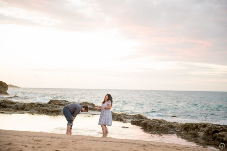 Beach engagement session photography at La Concha Resort in Condado Puerto Rico by Camille Fontanez