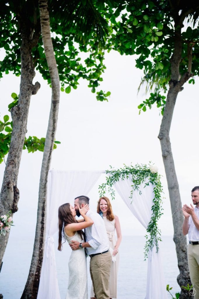 Bohemian beachfront destination wedding photography at Villa Tres Palmas by Puerto Rico wedding photographer Camille Fontanez