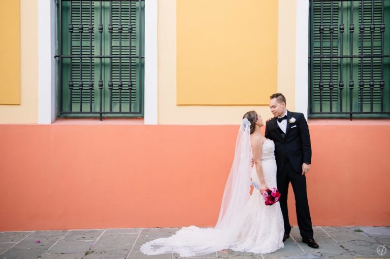 destination newlywed photo session at Old San Juan Puerto Rico by Camille Fontanez