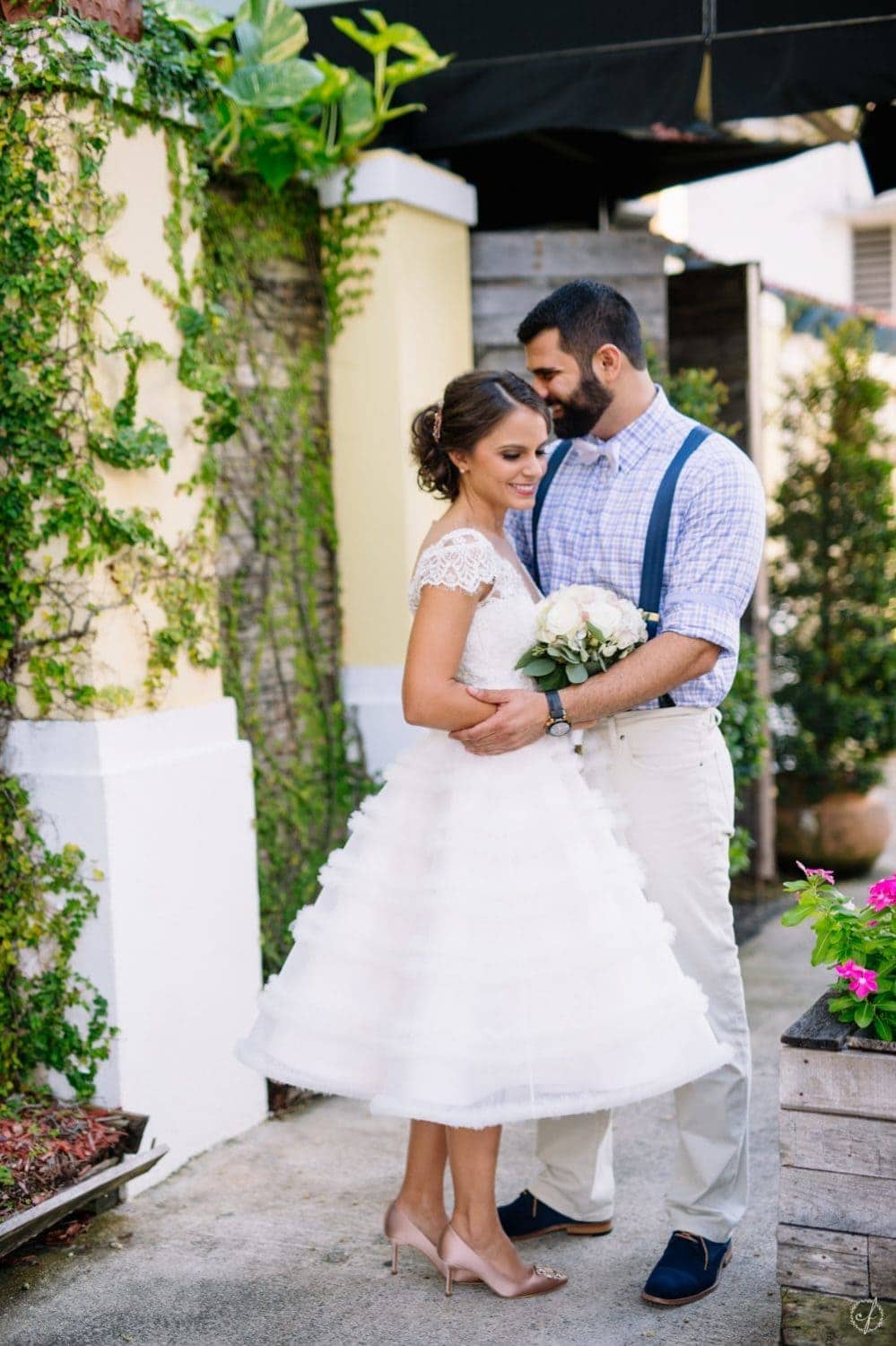 Intimate destination wedding photography at the rooftop of the Olive Boutique Hotel at Condado, Puerto Rico