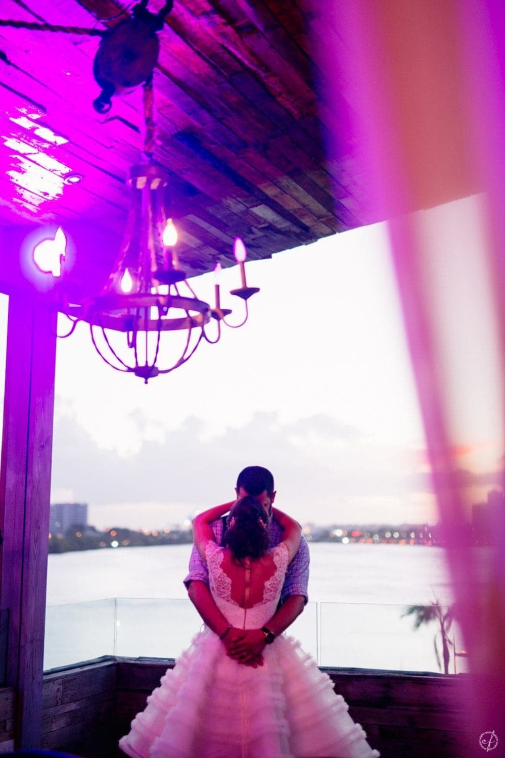 Intimate destination wedding photography at the rooftop of the Olive Boutique Hotel at Condado, Puerto Rico