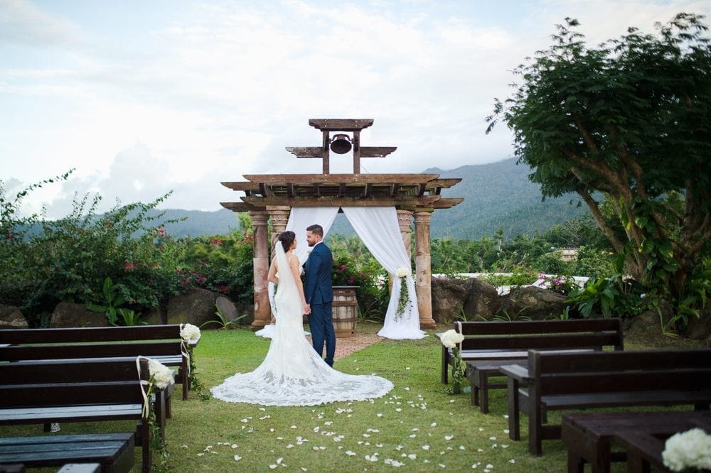 Destination Wedding photography in Hacienda Siesta Alegre Puerto Rico after Maria