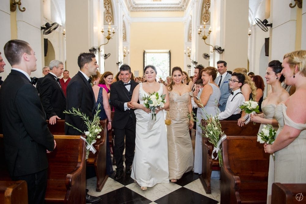 Wedding Ceremony at Old San Juan Cathedral by Puerto Rico photographer Camille Fontanez