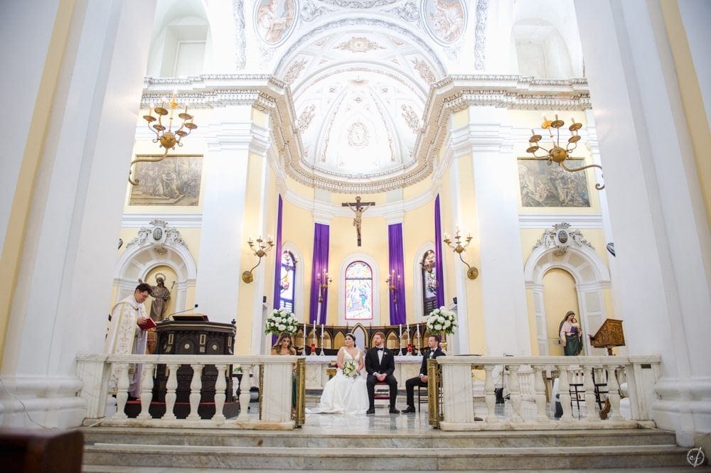 Wedding Ceremony at Old San Juan Cathedral by Puerto Rico photographer Camille Fontanez