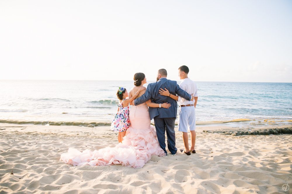 beach elopement at villa montana puerto rico by wedding photographer Camille Fontanez