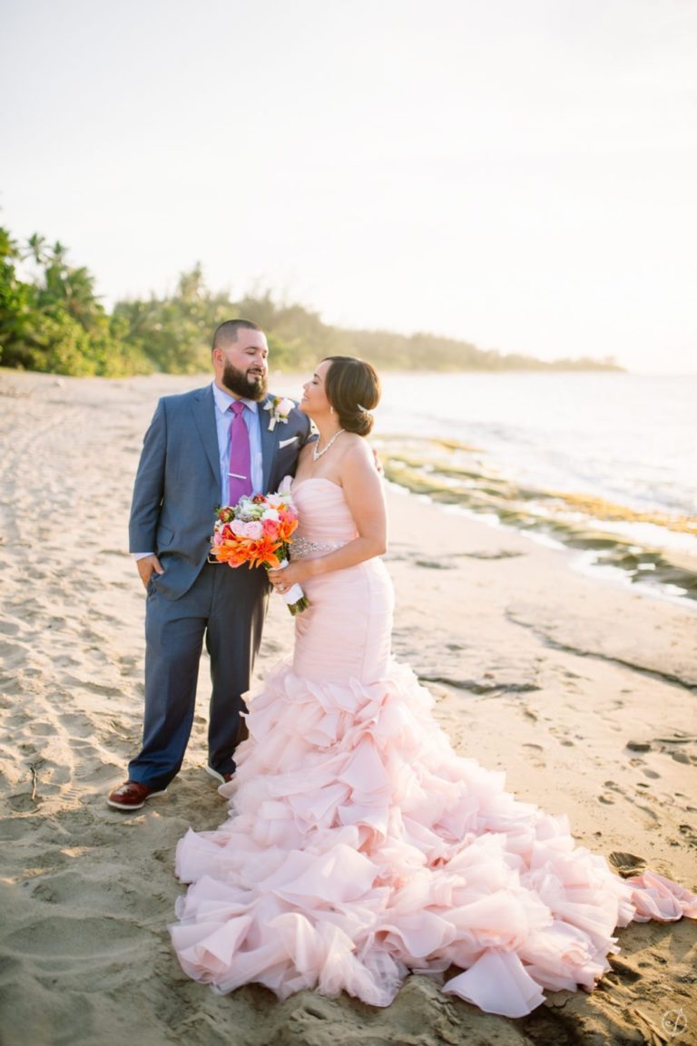 beach elopement at villa montana puerto rico by wedding photographer Camille Fontanez
