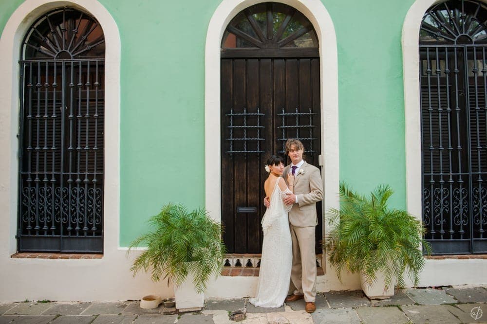 destination wedding photographer Camille Fontanez captures an intimate bohemian elopement at hotel El Convento in Old San Juan