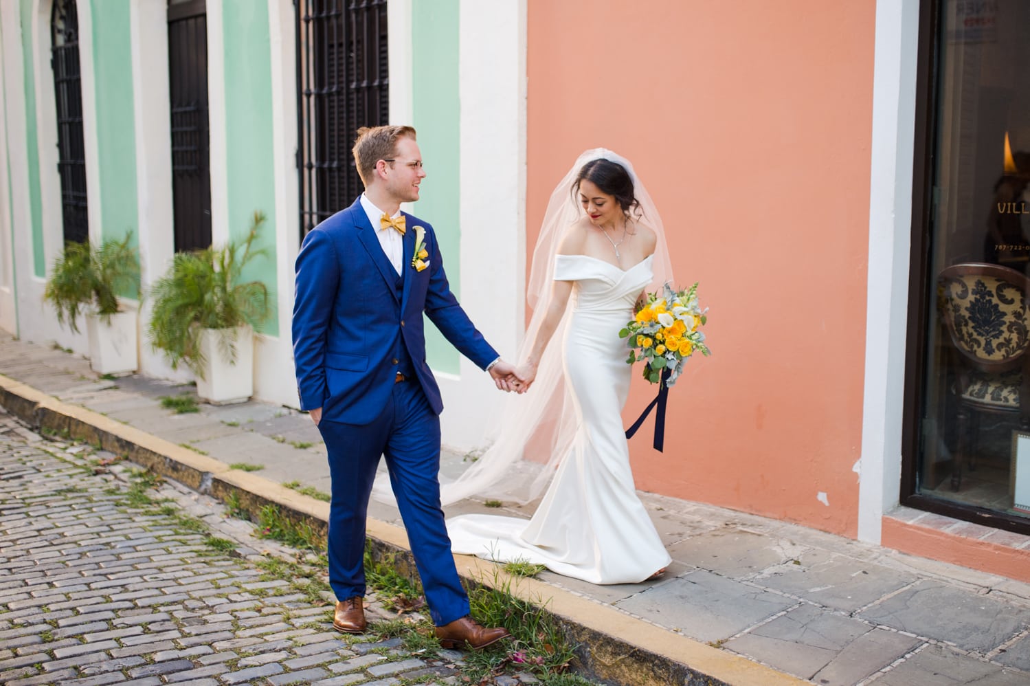 destination wedding at Hotel El Convento in Old San Juan by Puerto Rico photographer Camille Fontanez