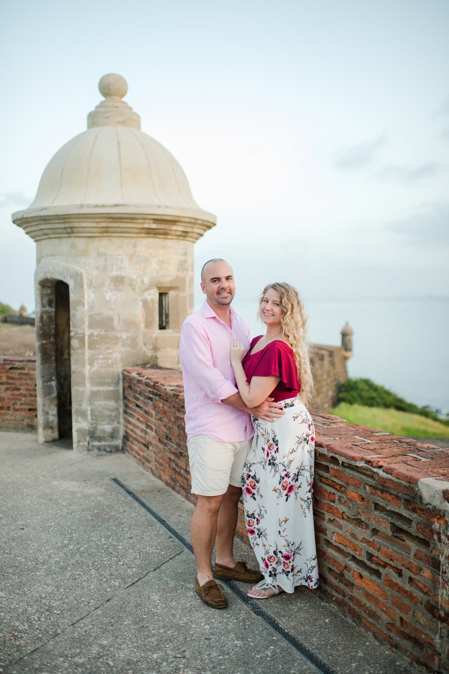 engagement session photography in Old San Juan during Puerto Rico vacations