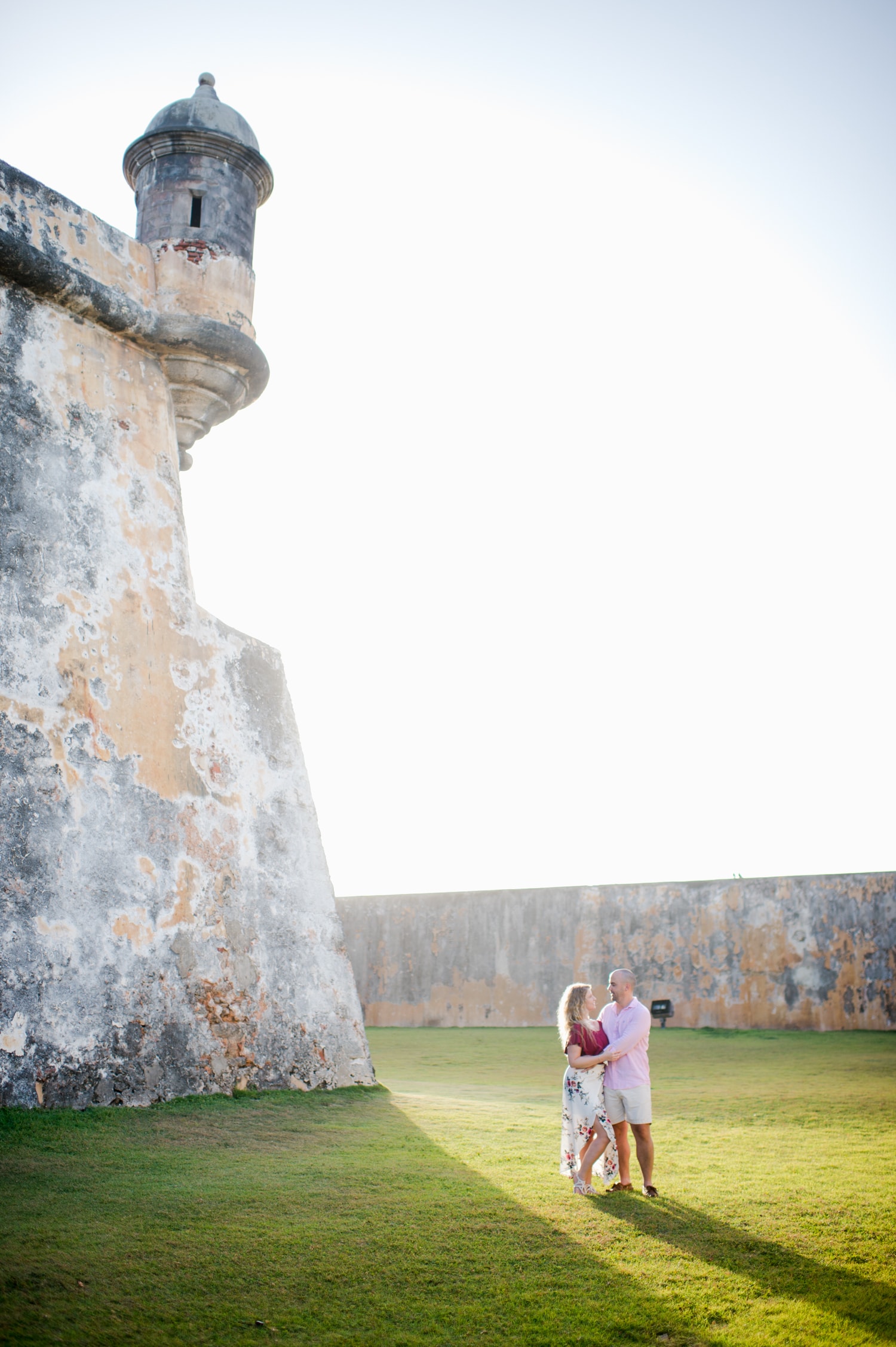 engagement session photography in Old San Juan during Puerto Rico vacations