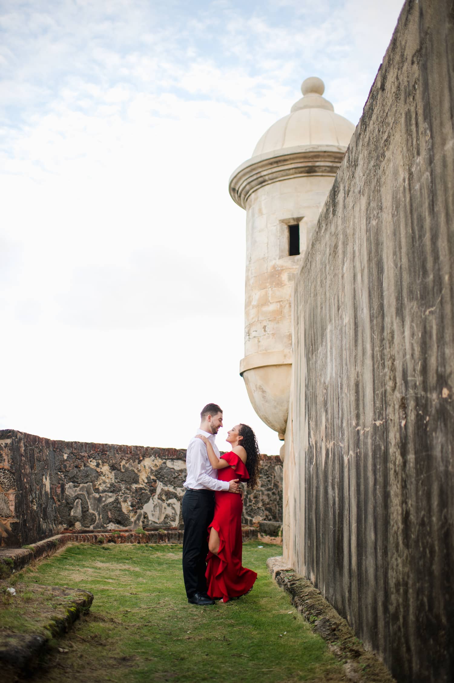 Engagement portraits at Old San Juan by Puerto Rico wedding photographer Camille Fontz
