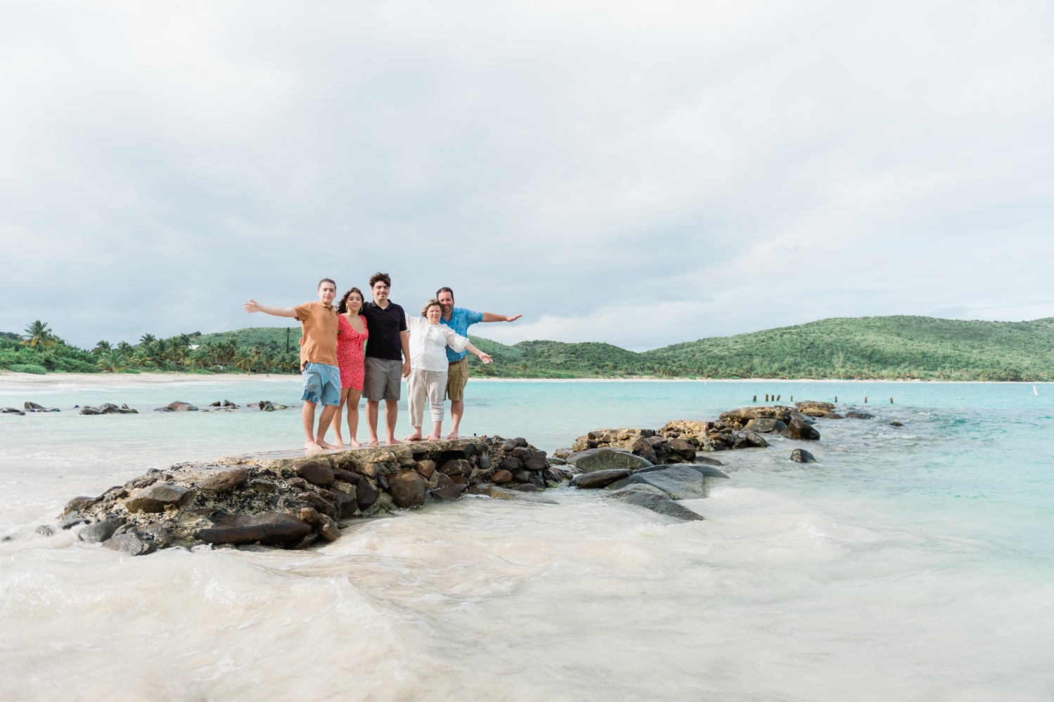 family portrait photography in Flamenco Beach, Culebra by Puerto Rico photographer Camille Fontanez