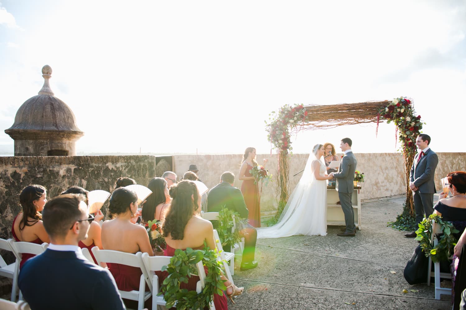 La Rogativa destination wedding ceremony at Old San Juan by photographer Camille Fontanez