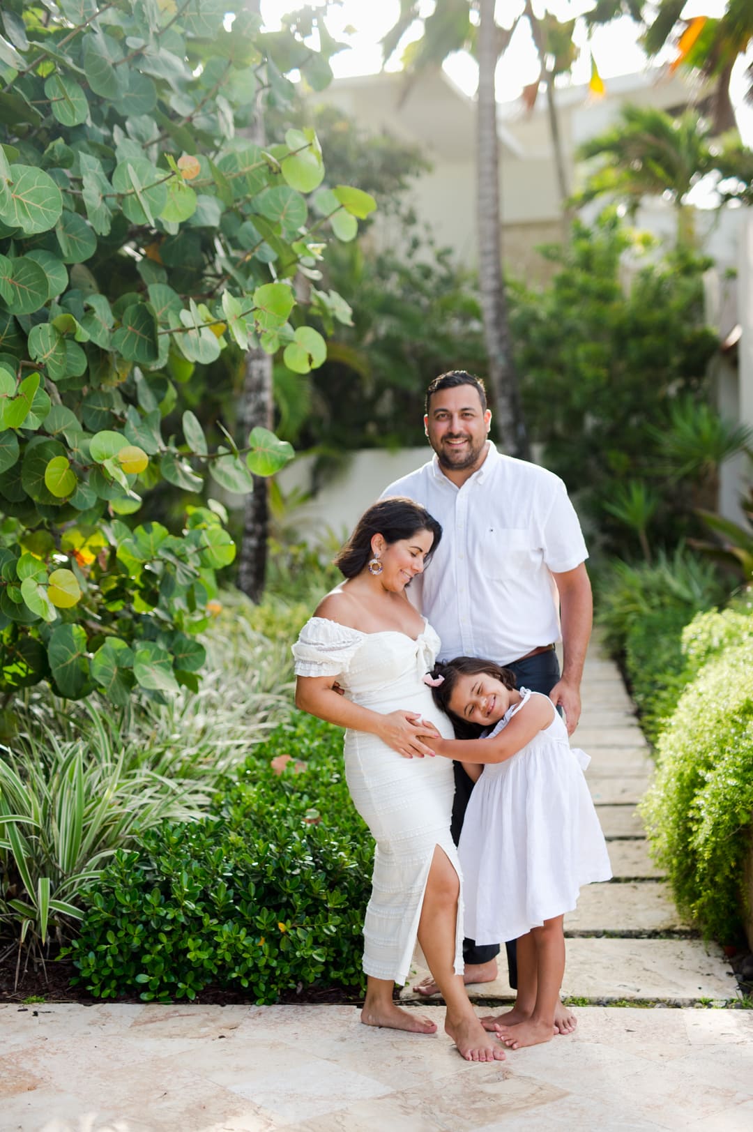 family, maternity and gender reveal vacation photography at the Residences at Dorado Beach, a Ritz-Carlton Reserve
