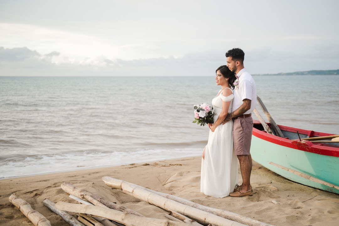 airbnb weddings in puerto rico: beach micro wedding in aguada