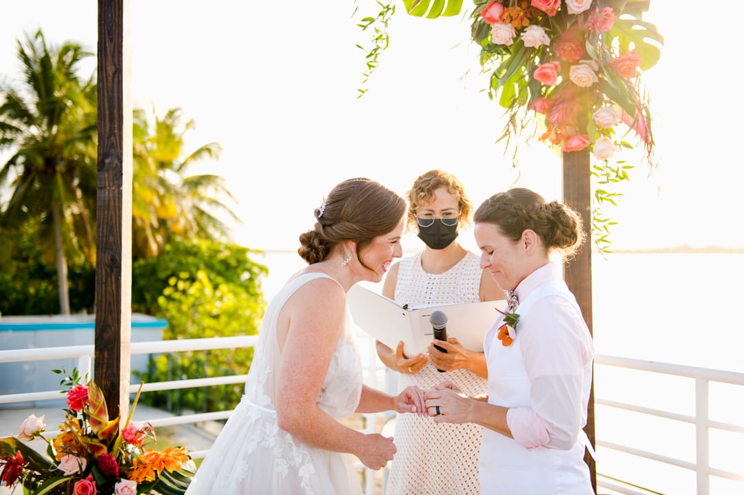 Same sex lesbian destination beach wedding in Rio Grande, Puerto Rico by LGBTQ friendly photographer
