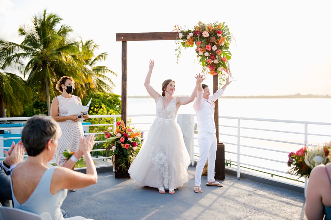 Same sex lesbian destination beach wedding in Rio Grande, Puerto Rico by LGBTQ friendly photographer