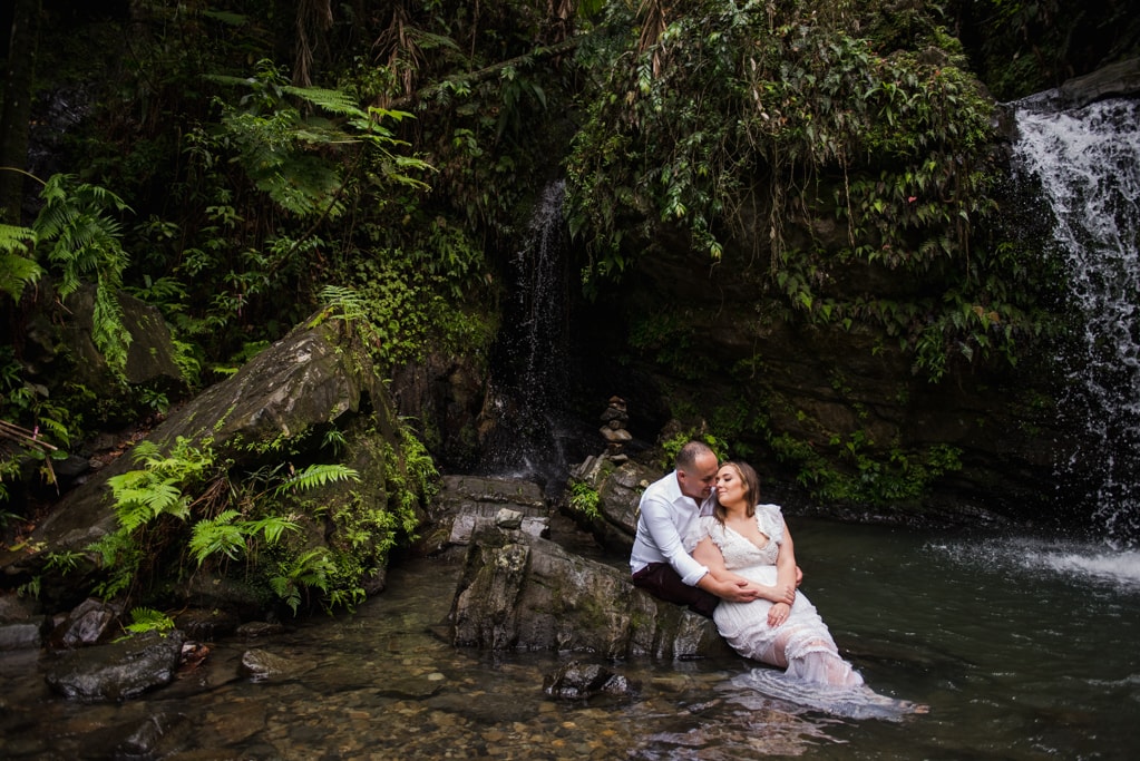 el yunque rainforest couple photos in Puerto Rico
