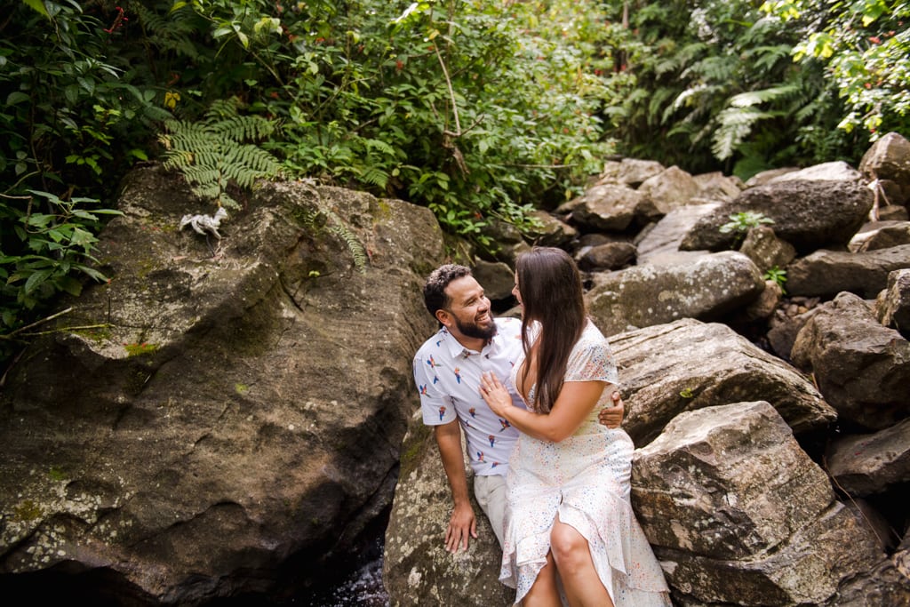 engagement photos at El Yunque Rainforest