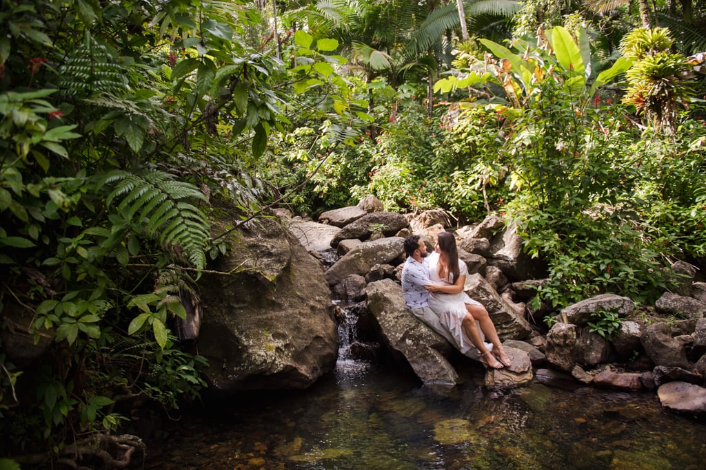 engagement photos at El Yunque Rainforest