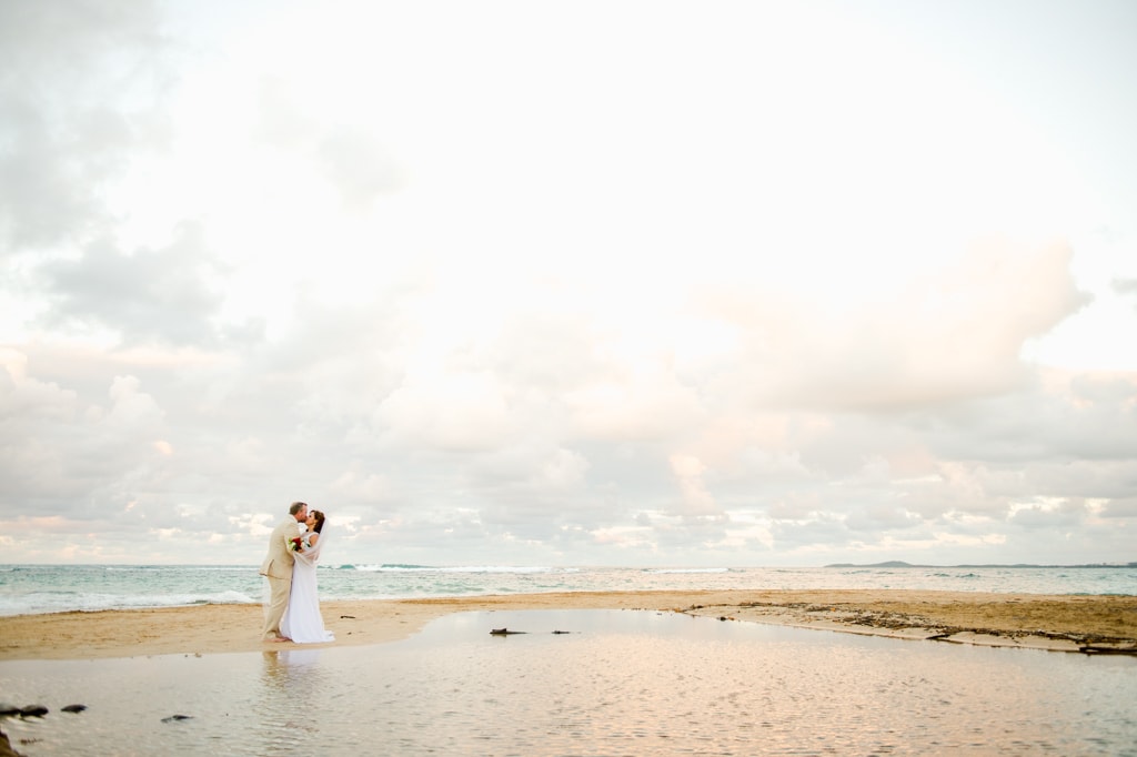 Beautiful beach photos of an elopement in Puerto Rico