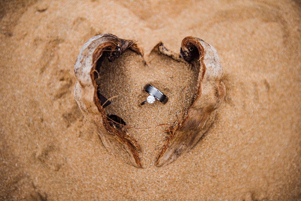 Beautiful beach photos of an elopement in Playa Azul in Luquillo
