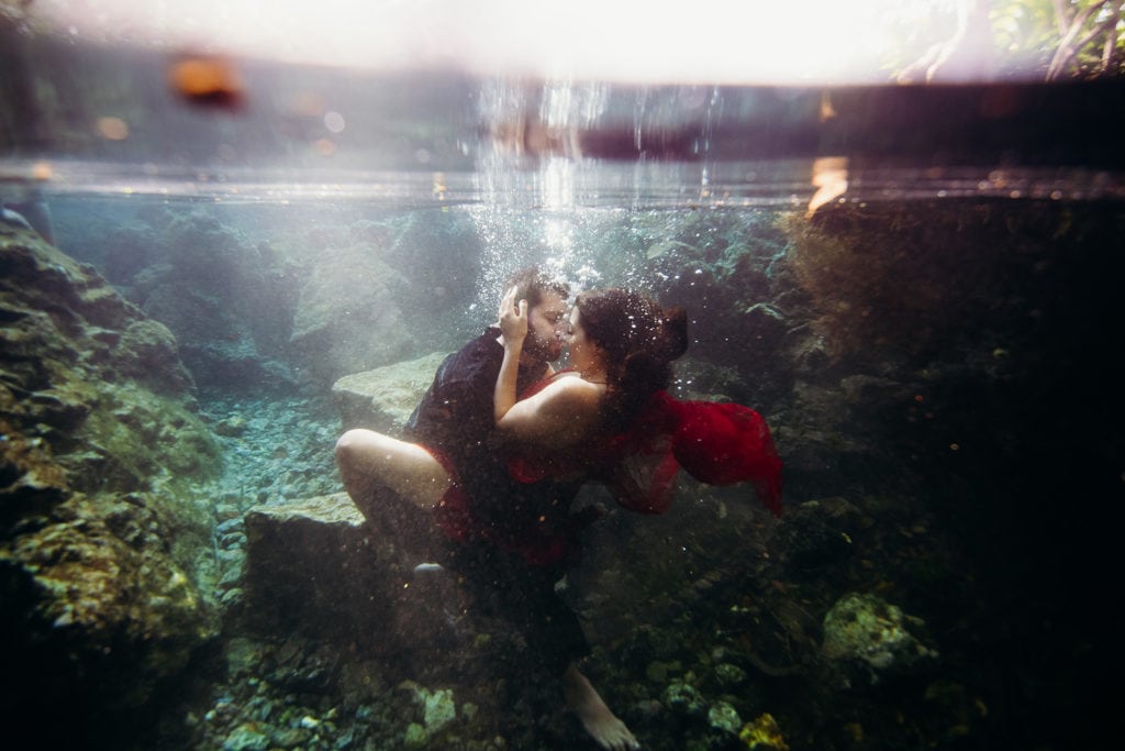 underwater engagement photoshoot in puerto rico