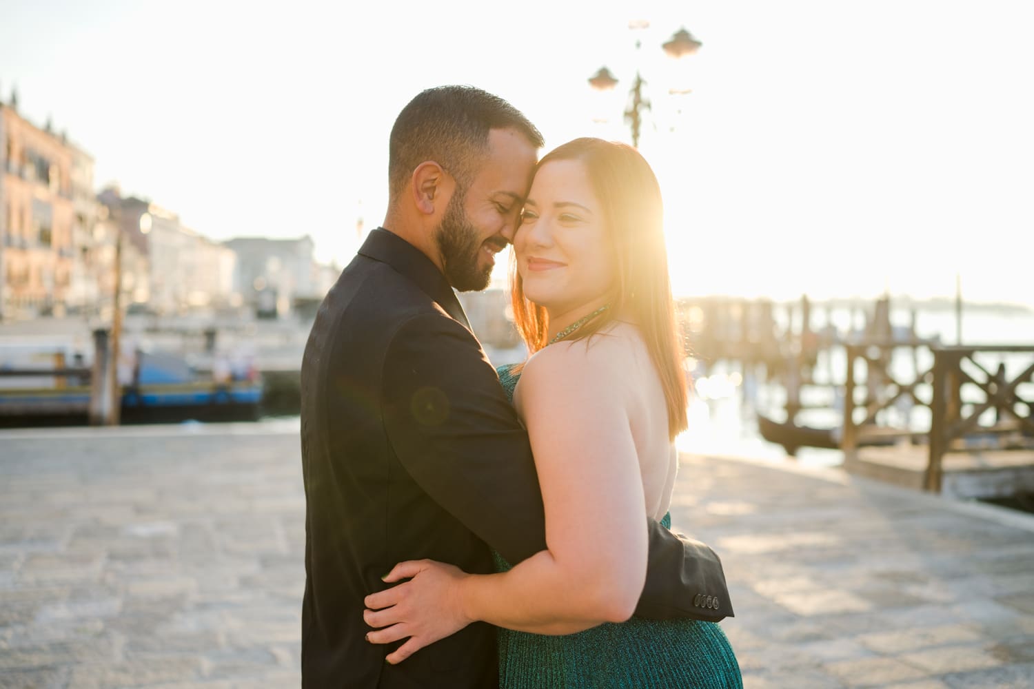 surprise proposal engagement photos in venice italy