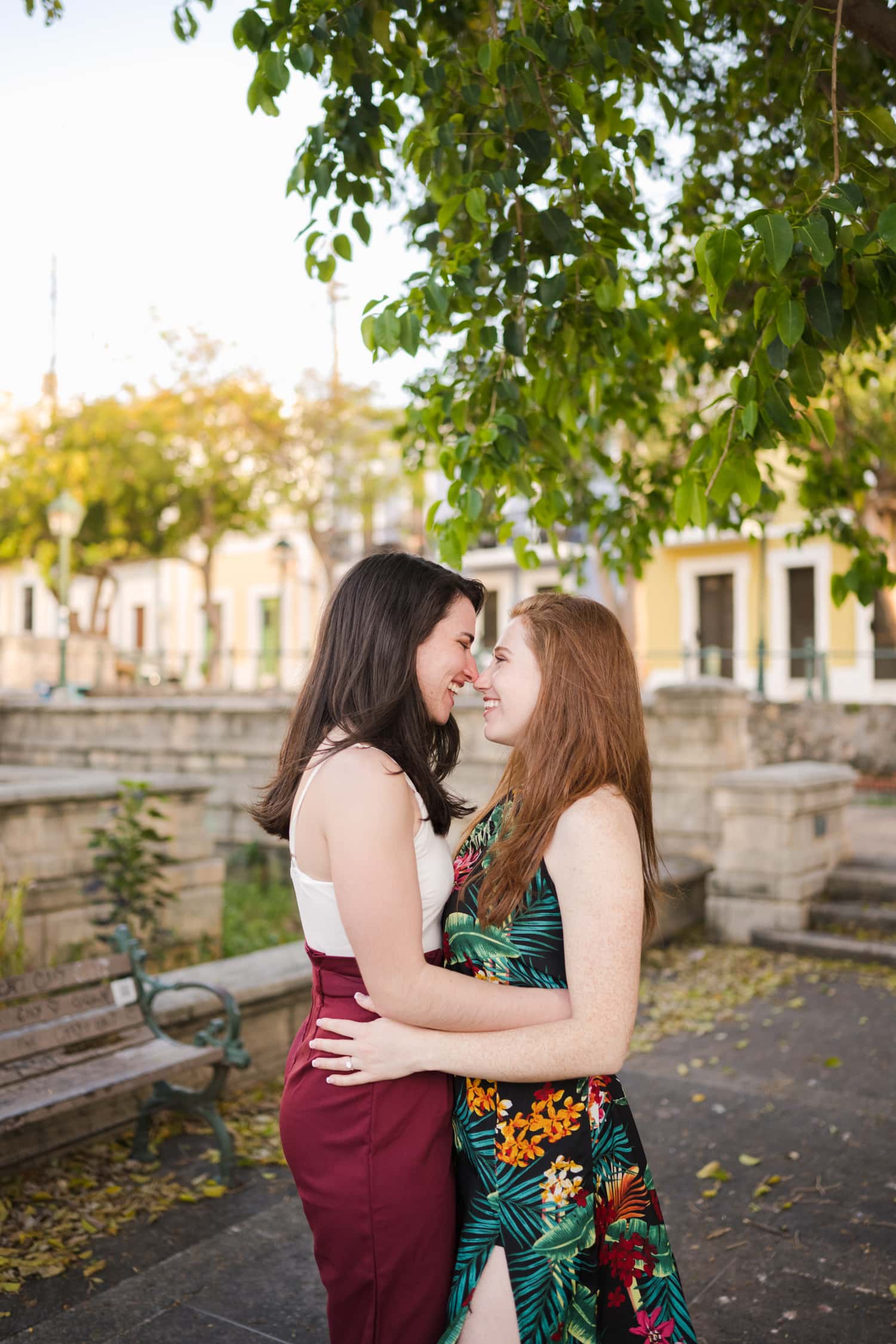 same sex lesbian marriage proposal photography at El morro Old San Juan