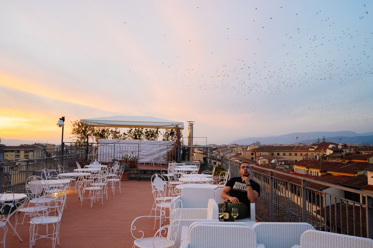 Hotel Croce di Malta had a great rooftop for enjoying the city at sunset.