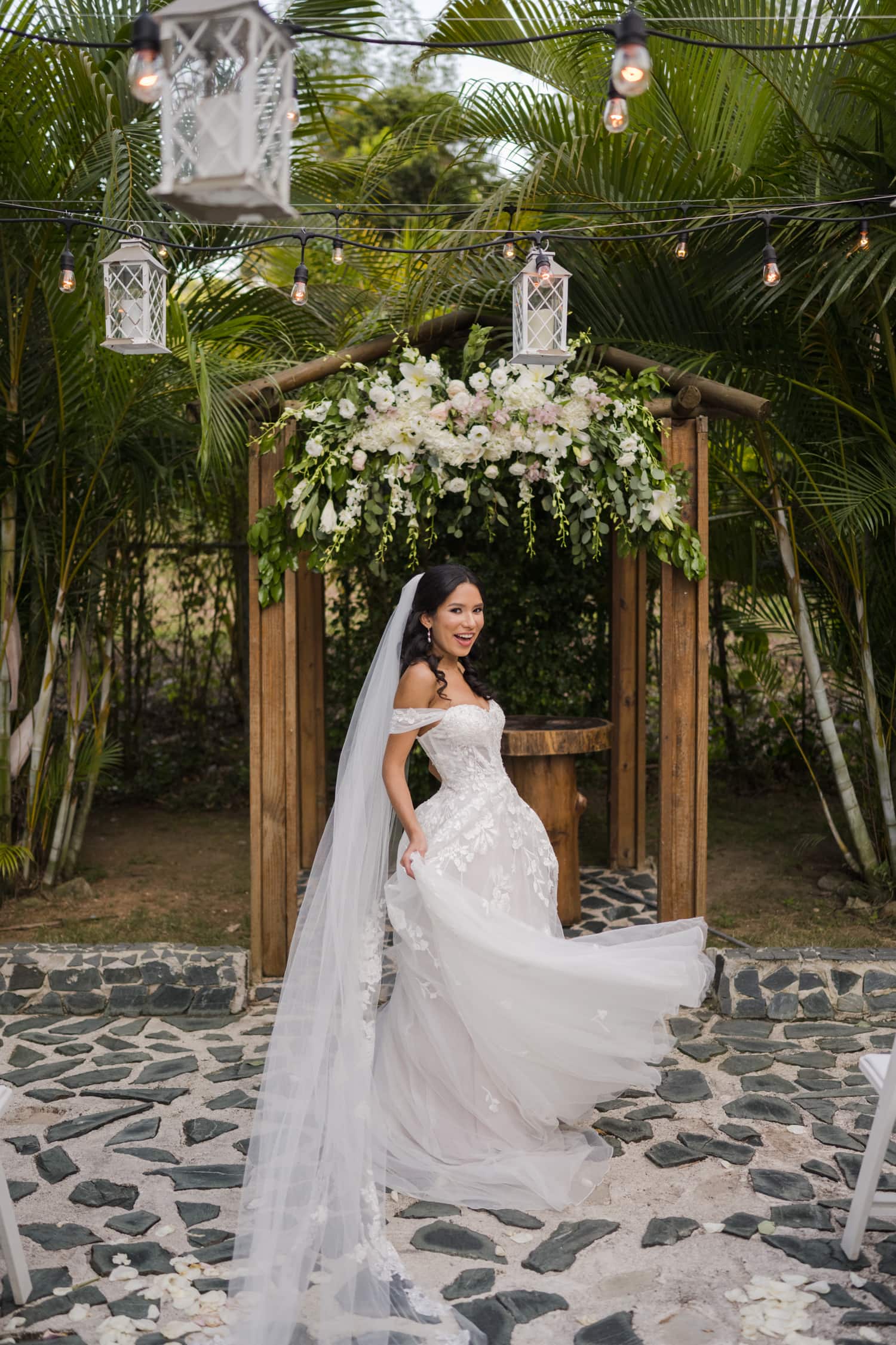 rustic fairytale wedding photography at El Bungalow in Aguada Puerto Rico