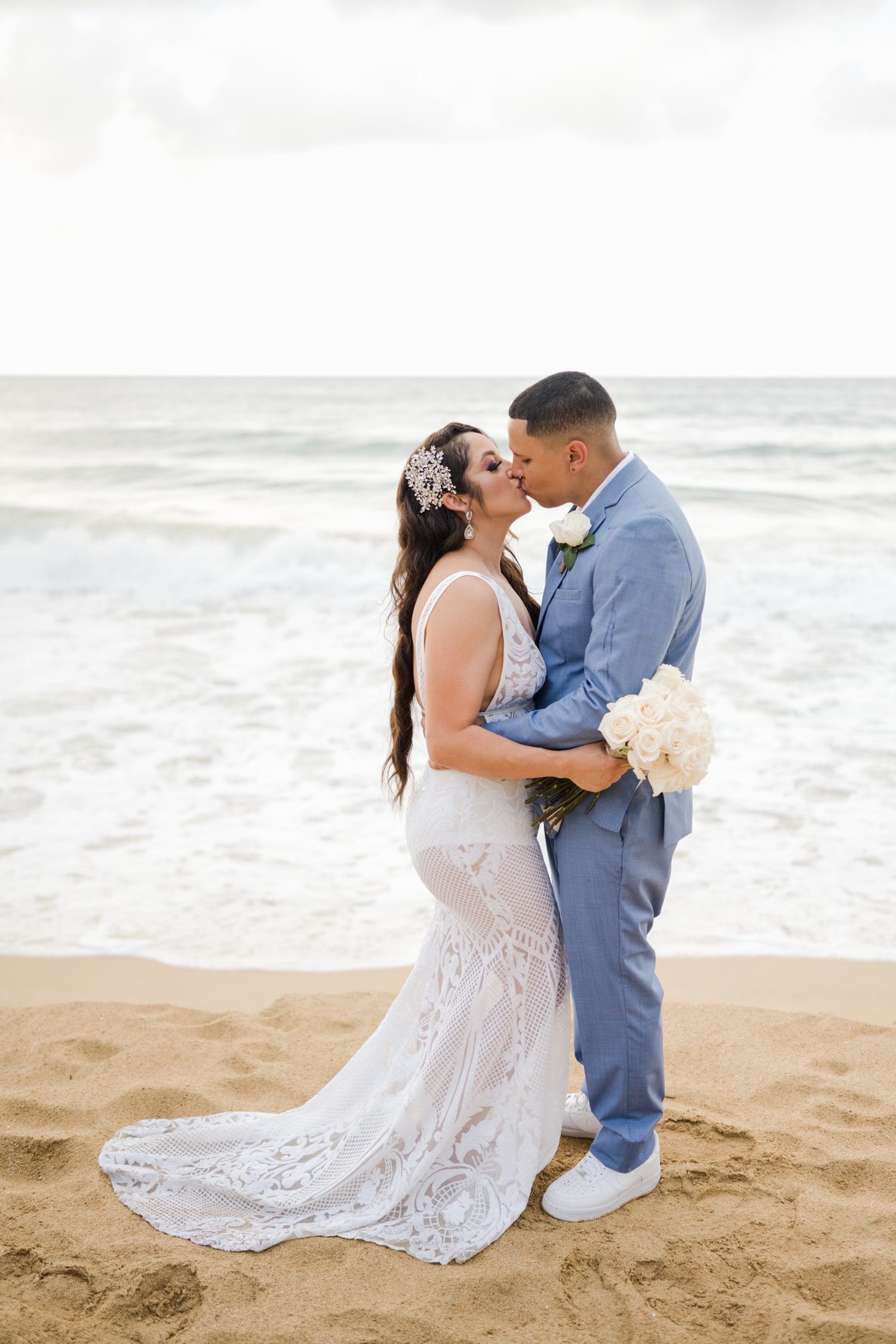 Aisha and Luis had a beautiful, intimate elopement at a beachfront Airbnb in Arecibo, Puerto Rico. One of the many stunning airbnb wedding venues on the Island.