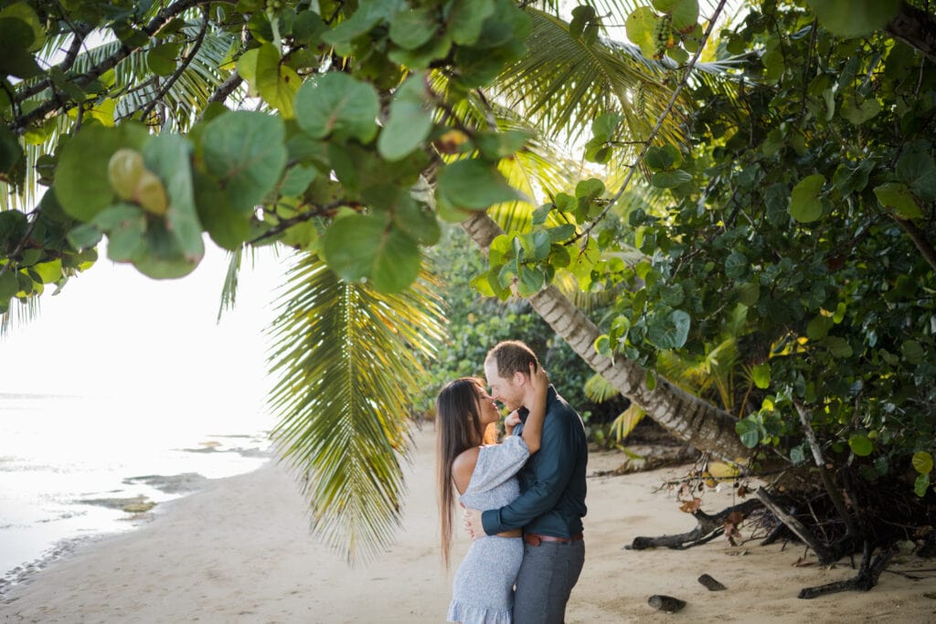 On a destination wedding planning trip, we decided to do our Pre Wedding Photoshoot at Punta Bandera Beach with breathtaking views of the ocean, Luquillo, PR.