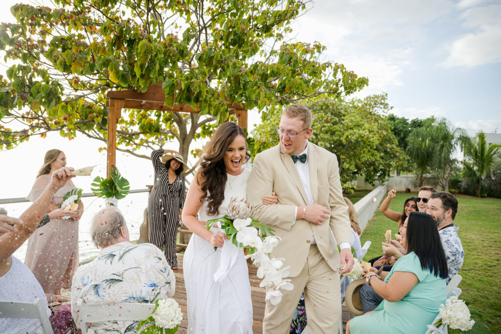 This Beach Wedding was at Villa Carambola elegantly decorated house on half an acre of land with six bedrooms and six and a half bathrooms located in Rincon, PR