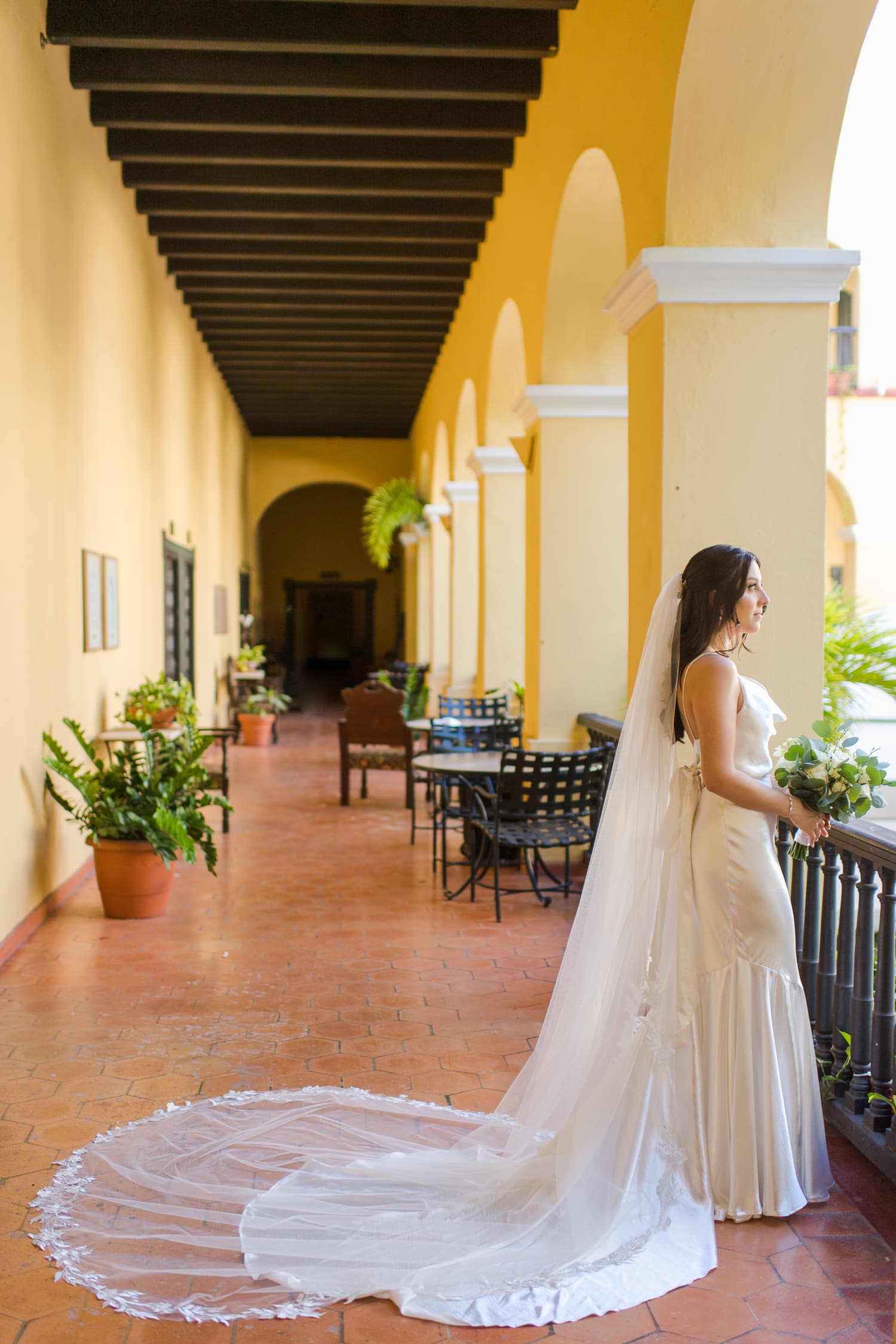 a destination wedding with a timeless, classic flair, photographed in Hotel El Convento in Old San Juan Puerto Rico