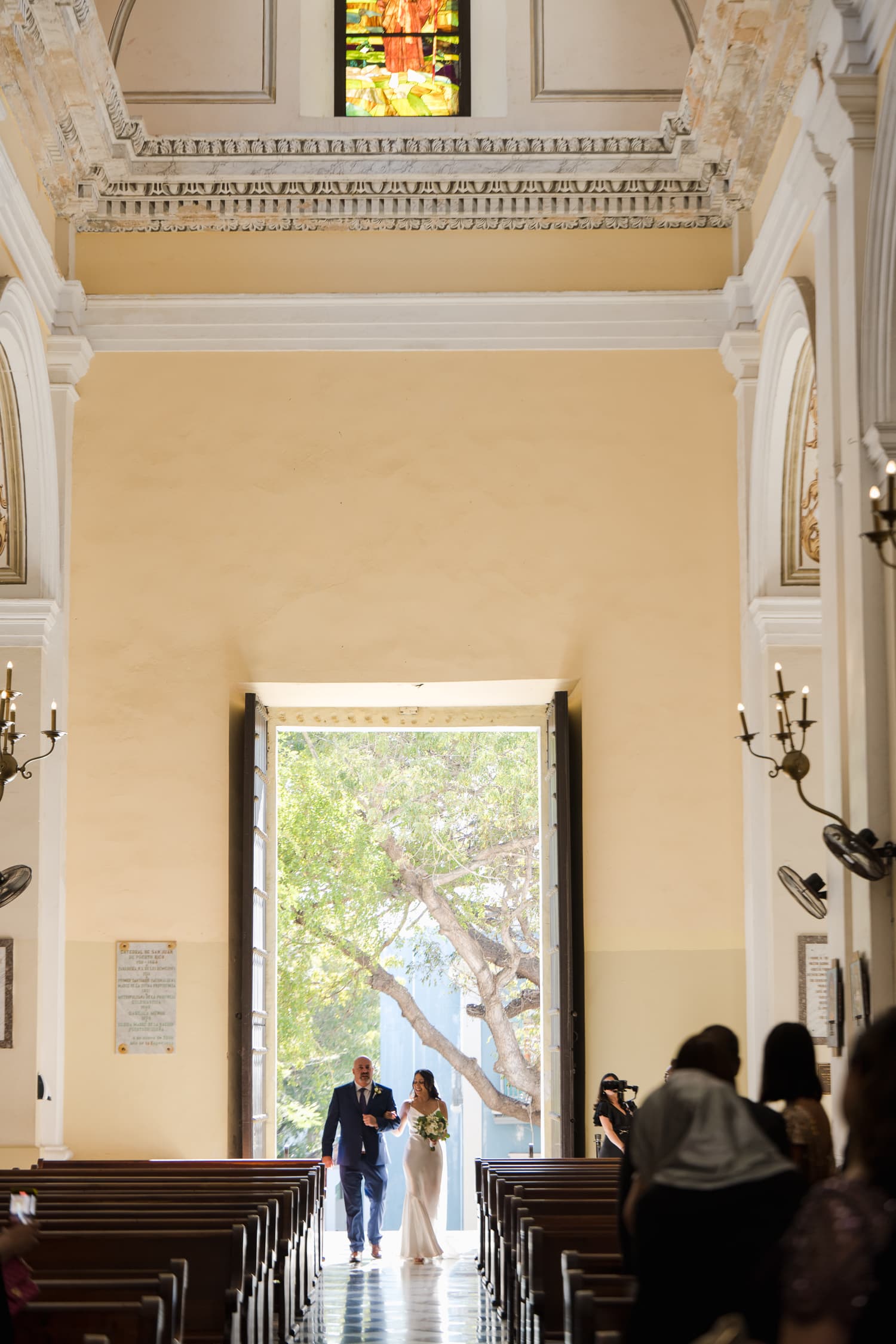 Timeless, elegant and refined destination wedding at Old San Juan Cathedral and Hotel El Convento.