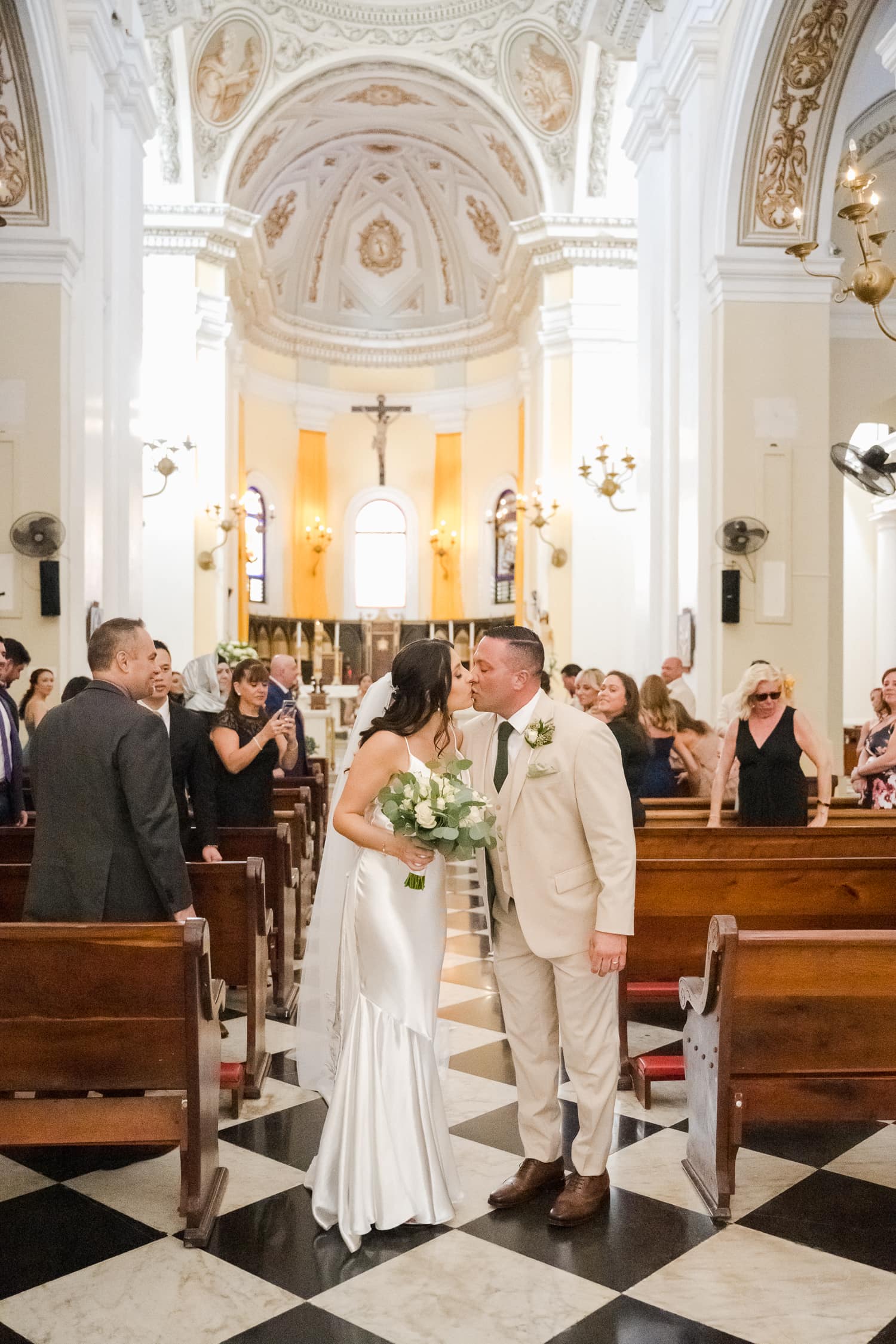 Timeless, elegant and refined destination wedding at Old San Juan Cathedral and Hotel El Convento.