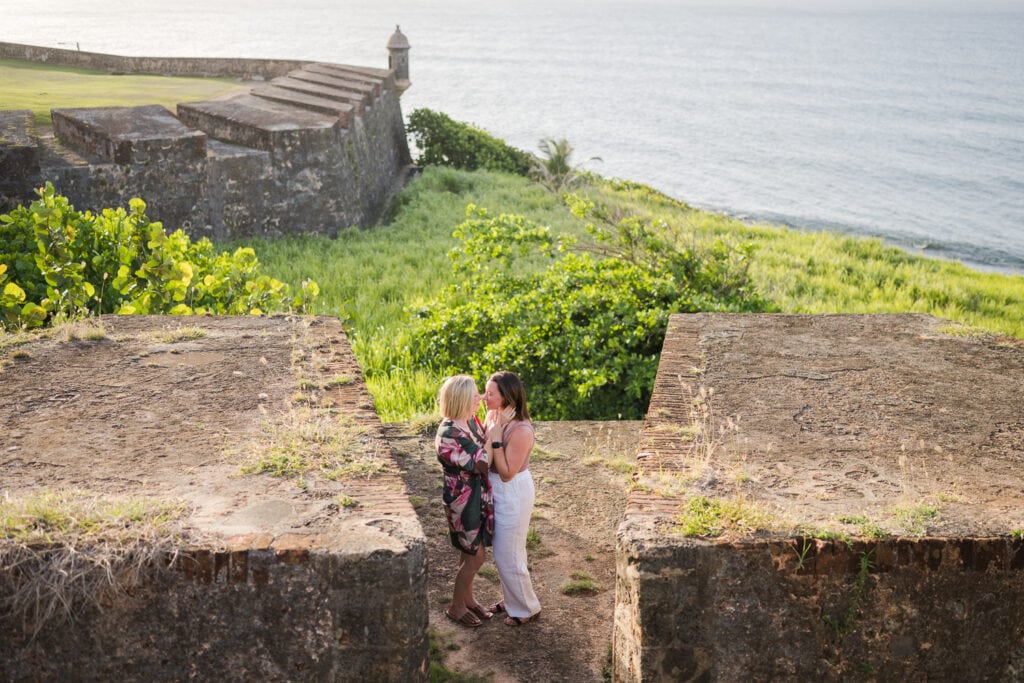 Old san juan engagement portraits for same sex couples in Puerto Rico