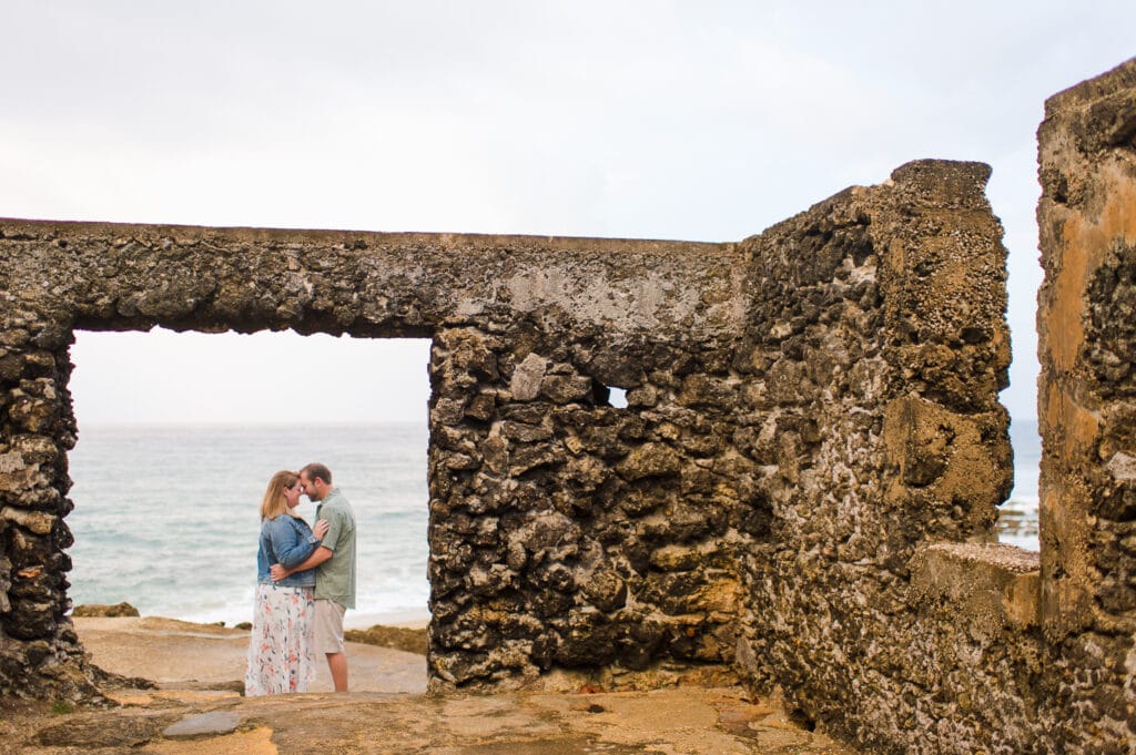 Engagement photos at Playa Puerto Hermina Beach in Quebradillas, Puerto Rico