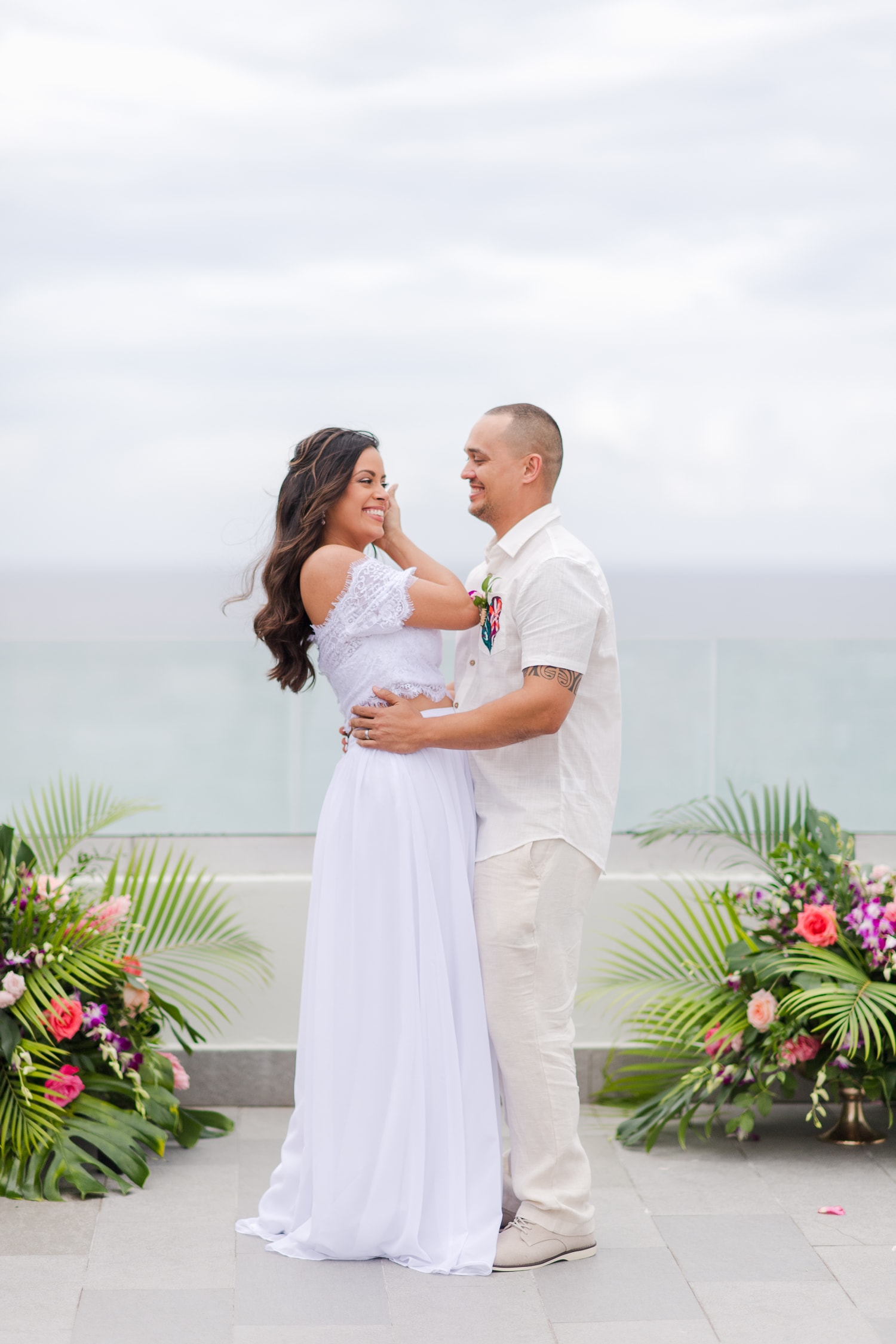 rooftop casual destination wedding photography at la concha resort in puerto rico