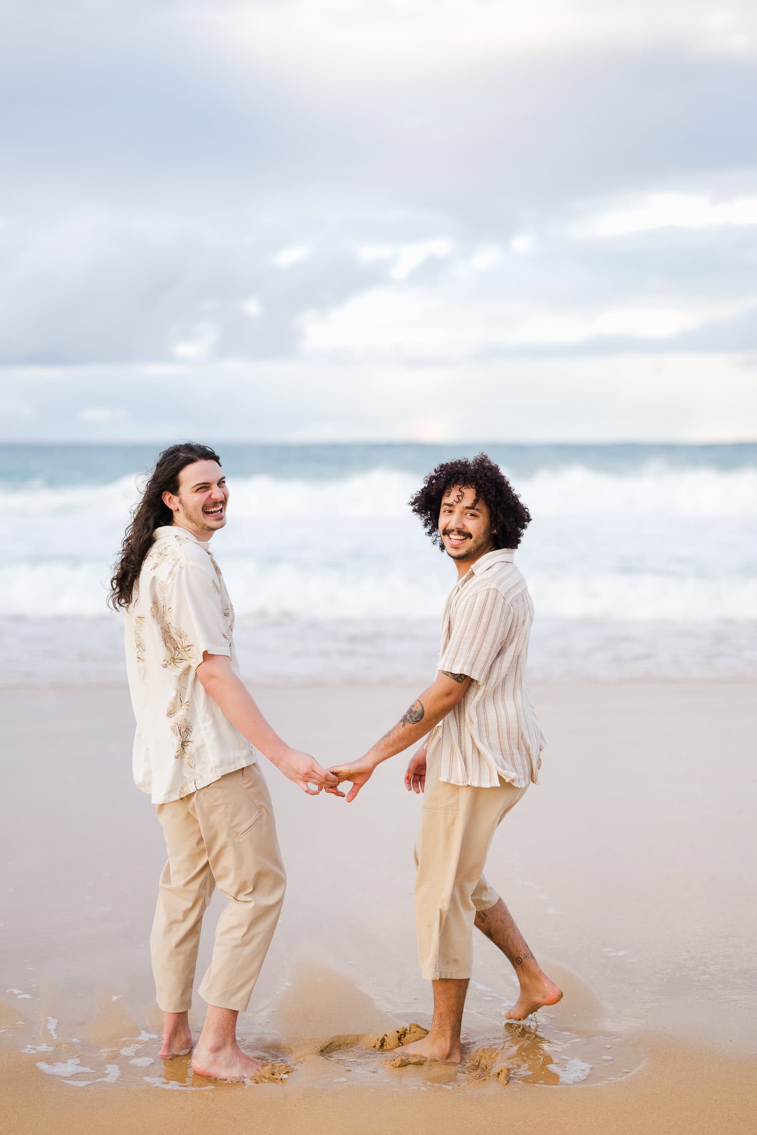 same sex gay proposal at Loiza Beach Puerto Rico