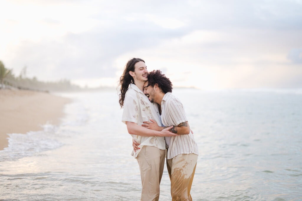 same sex gay marriage proposal in loiza beach pinones puerto rico