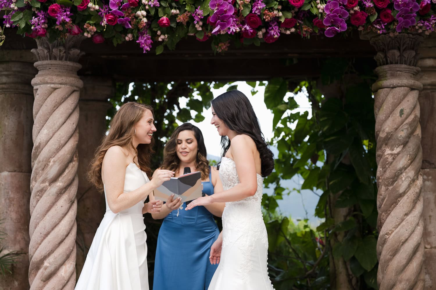 lesbian wedding at hacienda siesta alegre venue in rio grande puerto rico