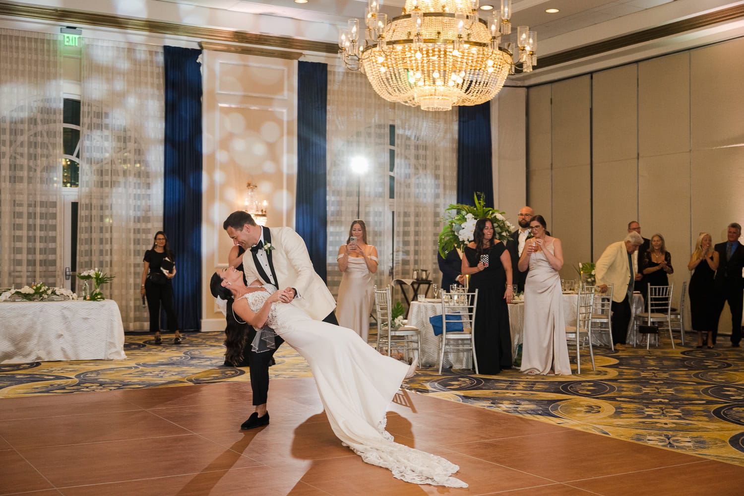 elegant refined luxury outdoor wedding banyan tree fairmont hotel el san juan resort