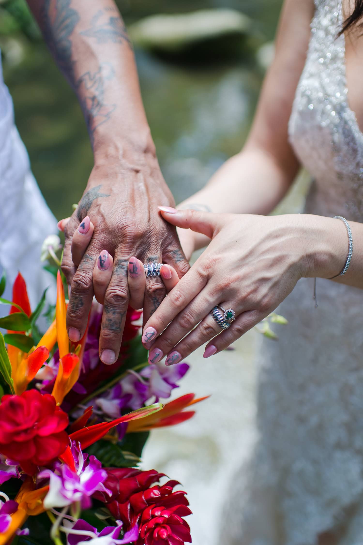 intimate elopement wedding photos at Cascada Gozalandia Falls in San Sebastian Puerto Rico