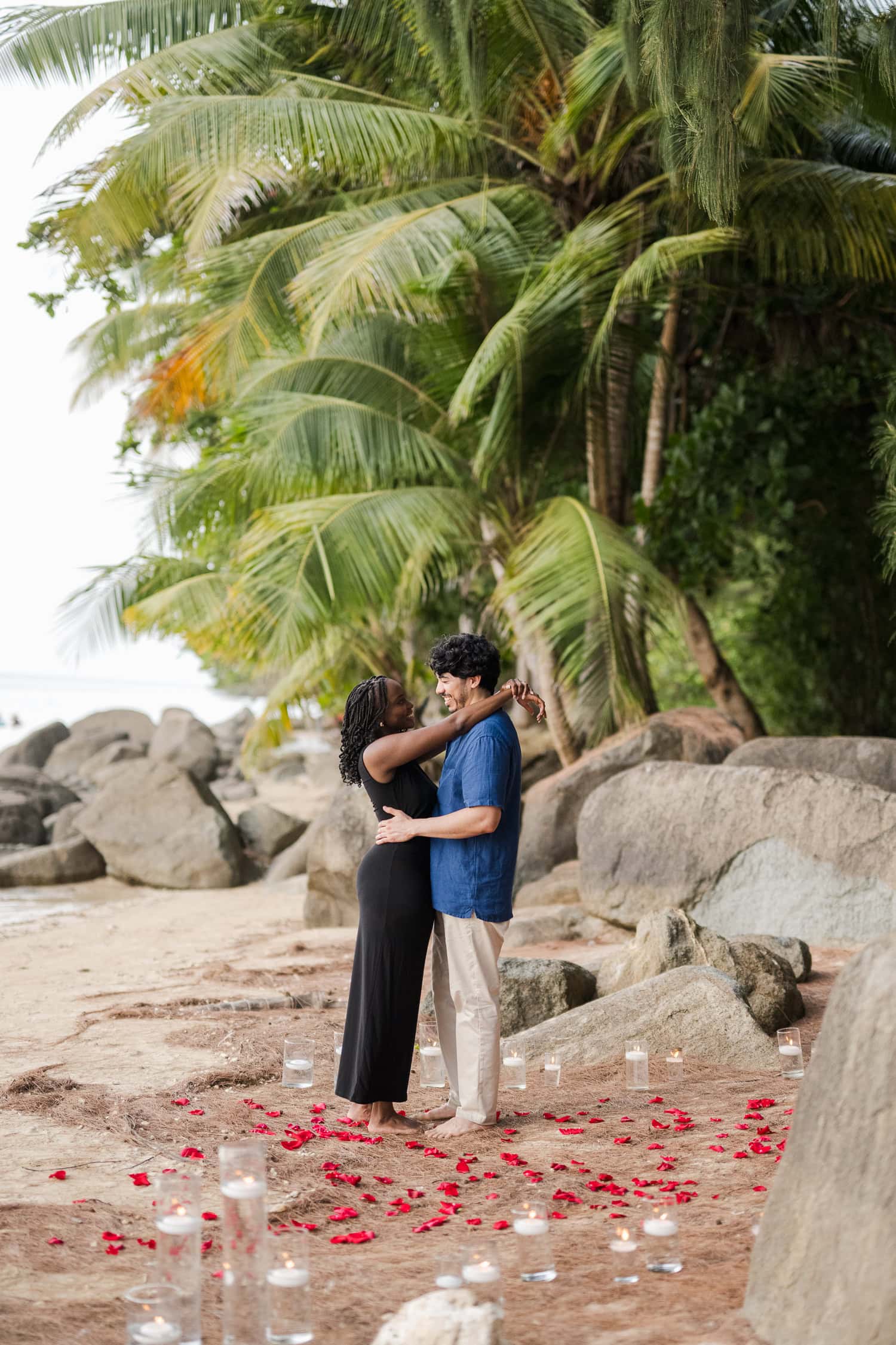 beach marriage proposal setup in Hyatt Regency Grand Reserve, Puerto Rico